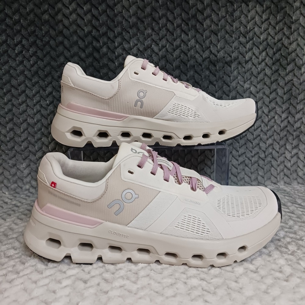 Once We Were Warriors Women's Athletic Trainers in White and Light Pink